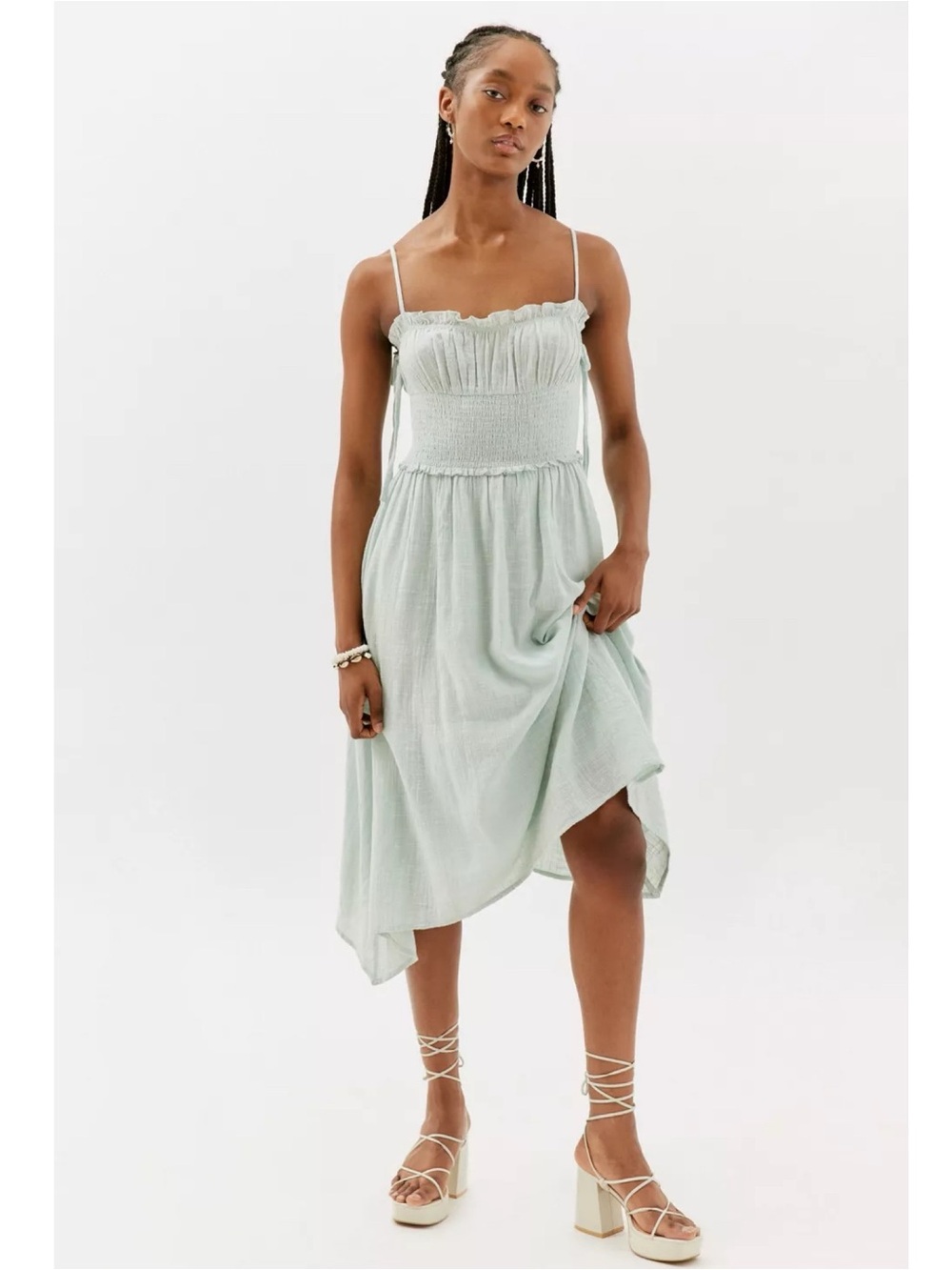 Urban Outfitters Douro Gauzey Midi Dress